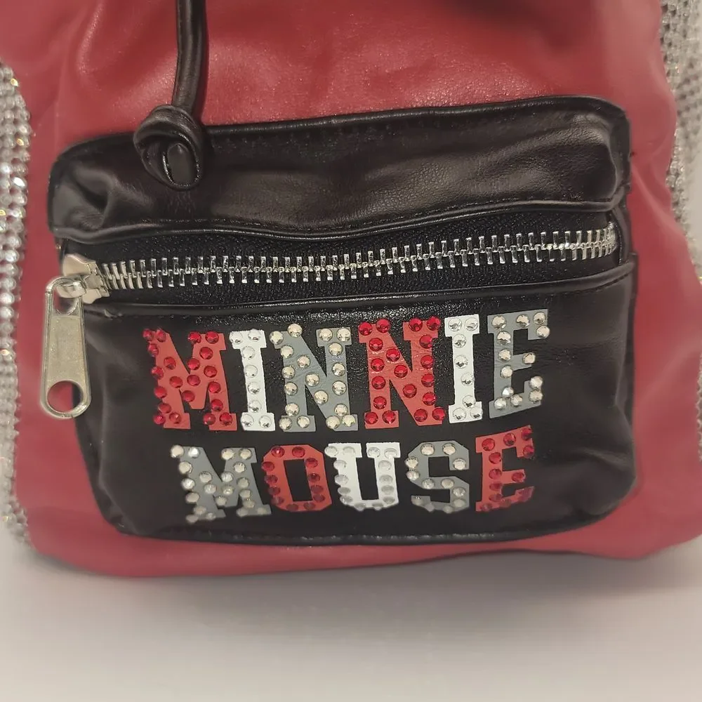 Disney Minnie Mouse‎ Backpack Rhinestone Bling Mini Backpack Purse